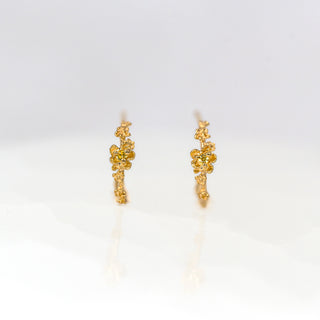 Buttercup Yellow Sapphire Hoops - Small