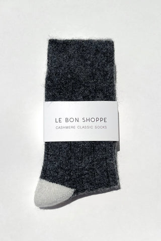 Classic Cashmere Socks - Charcoal Melange