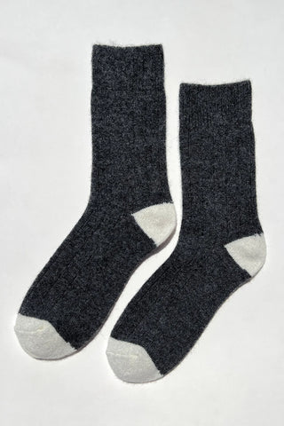Classic Cashmere Socks - Charcoal Melange