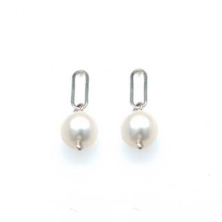 Chain Pearl Drop Earrings