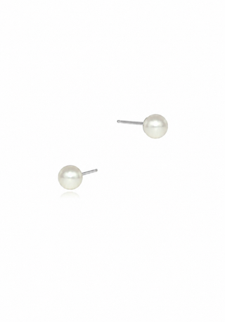 Sterling Silver Pearl Stud Earrings