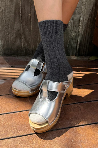 Classic Cashmere Socks - Charcoal Melange