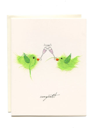 "Congrats!" Birds w Champagne