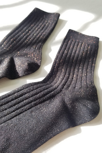 Le Bon Shoppe Her Modal Socks - Copper Black