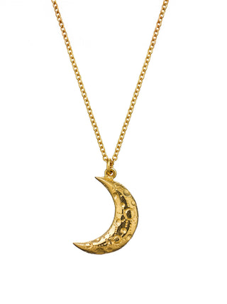 Crescent Moon Necklace with Diamond