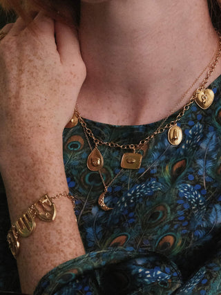 Crescent Moon Necklace with Diamond
