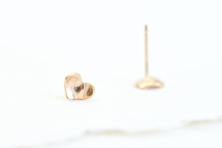 Yellow Gold Filled Heart Studs