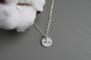 Sterling Silver Micro Mountain Necklace