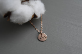 14k Rose Gold Filled Micro Mountain Necklace