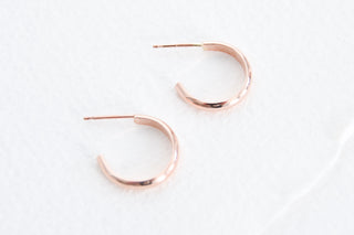 14k Rose Gold Filled Thick Hoop Earrings