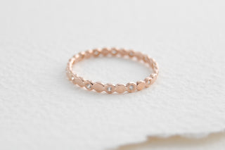 14k Rose Gold-Filled Sparkle Pebble Stacking Ring