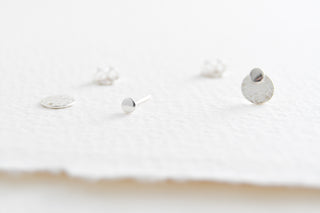 14k Silver Silk Studs