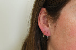 14k Rose Gold Filled Smooth Hoop Earrings - Large