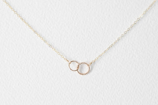 14K Gold Filled Double Circle Necklace