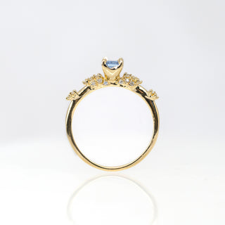 Daphne Blue Emerald Cut Sapphire Ring