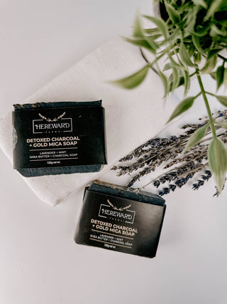 Detoxed Charcoal + Gold Mica All-Natural Soap