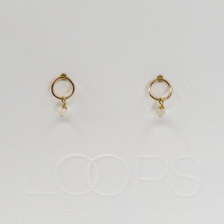 Dewdrop Moonstone Stud Earrings