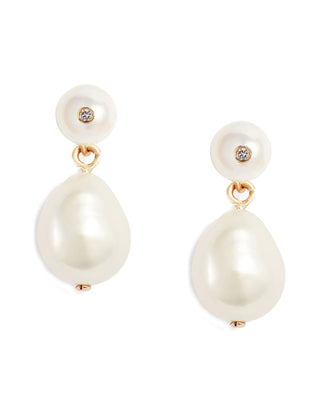 Diamond Pearl Duo Earrings