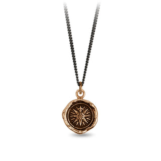 Direction Bronze Talisman Necklace