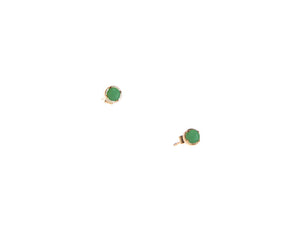 Hailey Gerrits Chrysoprase Mini Stone Stud Earrings