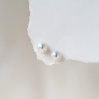 Silver Large Pearl Stud TRUNK SHOW