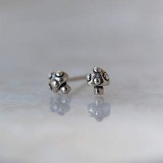 Sterling Silver "Mushroom" Sculpted Studs