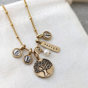 Marmalade Designs Bronze Tree Medallion Charm Necklace Set