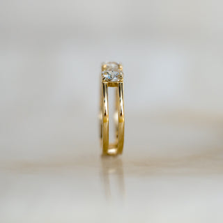 Triple Rose Cut Lab Diamond Ring