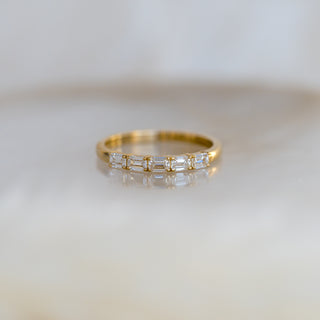 Five Emerald Cut Diamond Band