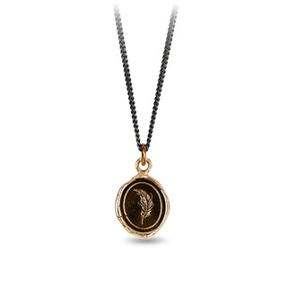Feather Talisman Necklace Bronze