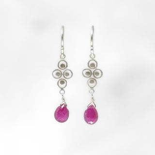 Filigree Pink Sapphire  Earrings