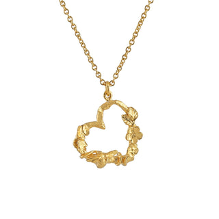 Floral Heart Necklace with Itsy Bitsy Bee