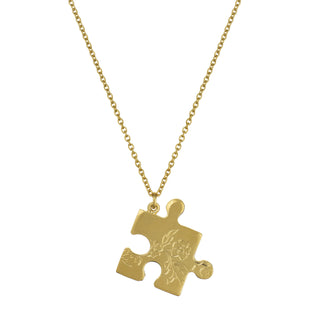 Floral Puzzle Piece Necklace