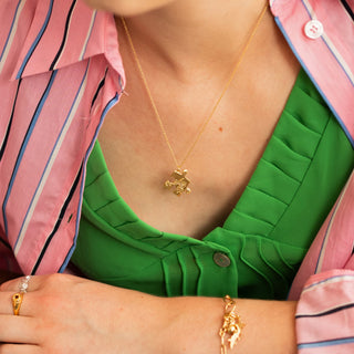 Floral Puzzle Piece Necklace