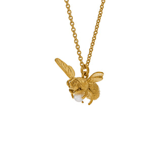Flying Bee with Pearl Necklace