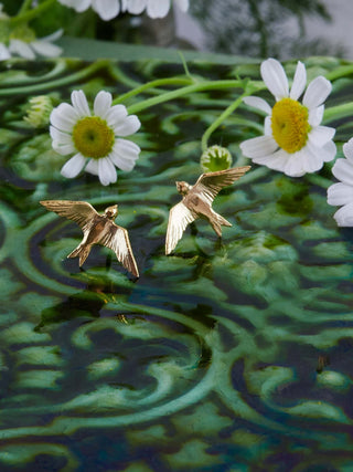 Flying Swallow Stud Earrings