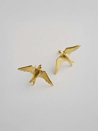 Flying Swallow Stud Earrings