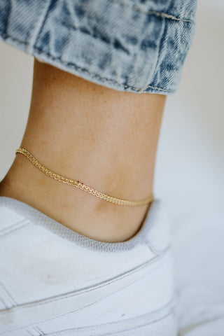 Gold Filled Braided Anklet