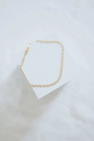 Gold Filled Heart Link Anklet