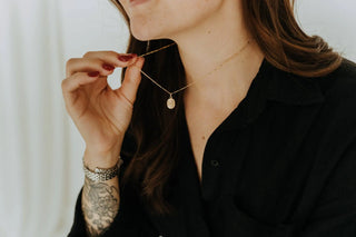 Gold Filled Mini Oval Locket Necklace