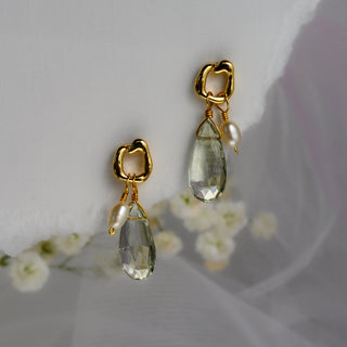 Green Amethyst Jupiter Earrings