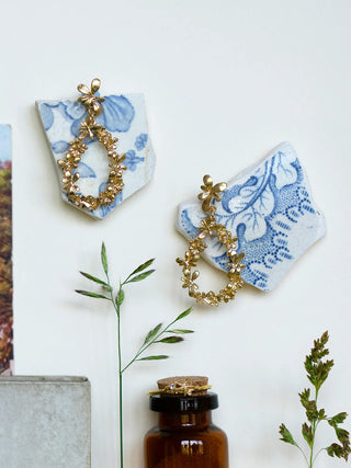 Rosette Teardrop Earrings