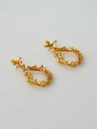 Rosette Teardrop Earrings