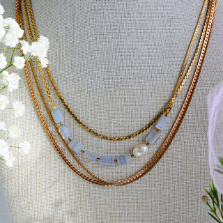 Blue Lace Agate Faunus Necklace