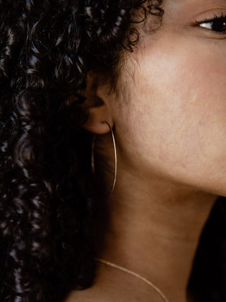 Hammered 2" Hoop Earrings