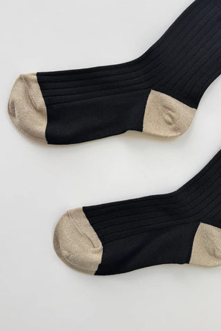Her Glow Socks-Black/Gold