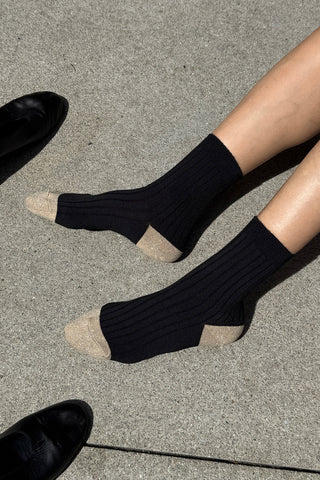 Her Glow Socks-Black/Gold
