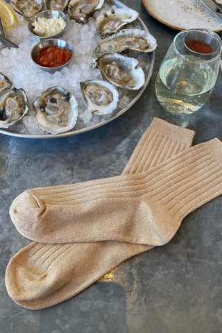 Her Modal Socks - Champagne Glitter