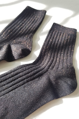 Her Modal Socks - Copper Black
