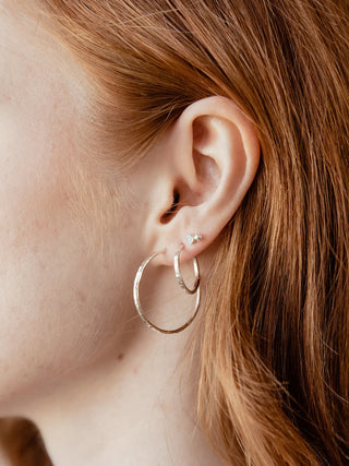 Hoops 0.5" Post Earrings